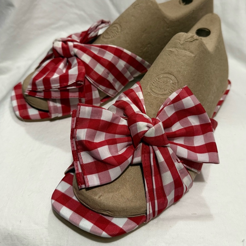 Target Red Gingham Bow Sandals